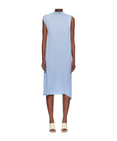 Issey Miyake Soft Pleated Midi Dress In Animal Print