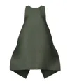 Issey Miyake Spliced Pleated Dress In Black
