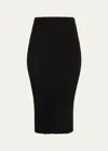 Issey Miyake Spongy Midi Skirt In Black