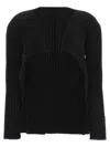 Issey Miyake Ribbed-detailing Open-front Jacket