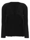 Issey Miyake Ribbed-detailing Open-front Jacket
