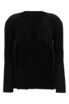 Issey Miyake Ribbed-detailing Open-front Jacket