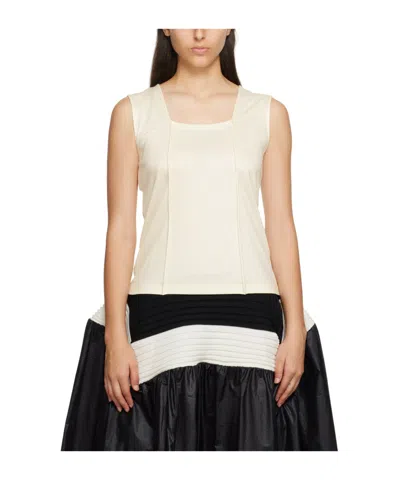 Issey Miyake Spoon Collar Vest In Black