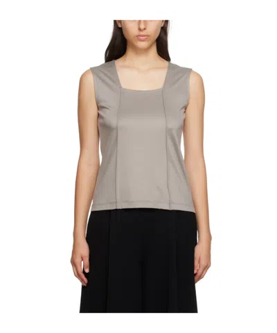 Issey Miyake Spoon Collar Vest In Nude