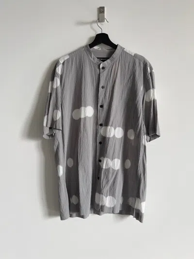 Pre-owned Issey Miyake Spotted Wrinkle Effect Shirt In Grey