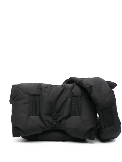 Issey Miyake Square Cushion Shoulder Bag In Black