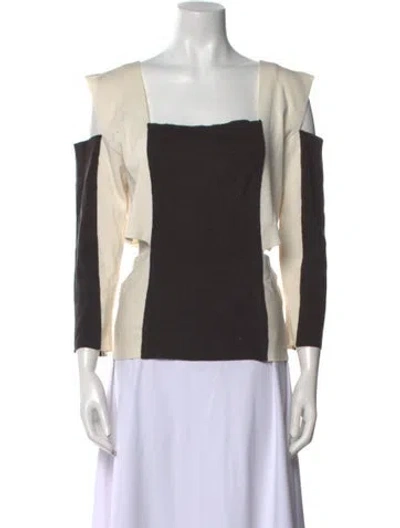 Pre-owned Issey Miyake Square Neckline Sweater In Neutral