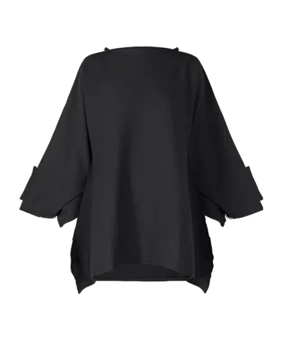Issey Miyake Square Rib Ap Sweater In Black
