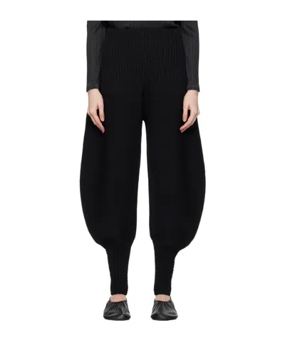Issey Miyake Black Squeeze Trousers In 15 Black