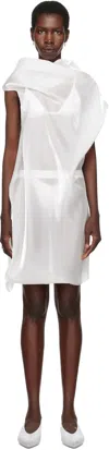 Issey Miyake Ssense Exclusive Bridal Capsule Eau Minidress In 05 Washi White