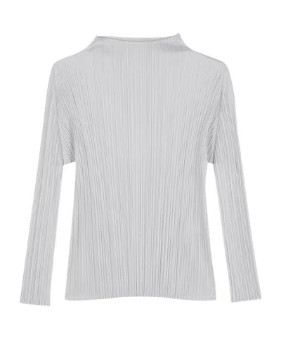 Issey Miyake Stand-up Collar T-shirt In Gray