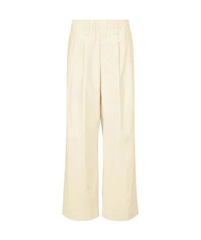 Issey Miyake Straight Casual Pants In White