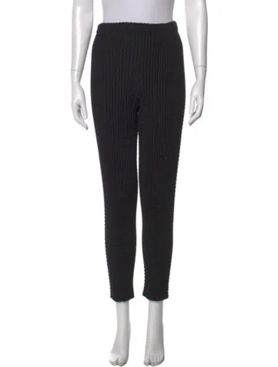 Pre-owned Issey Miyake Straight Leg Pants In Black