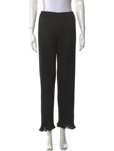 Pre-owned Issey Miyake Straight Leg Pants In Black