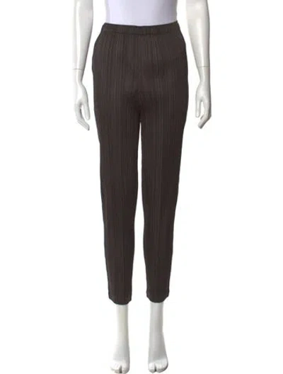 Pre-owned Issey Miyake Straight Leg Pants In Brown