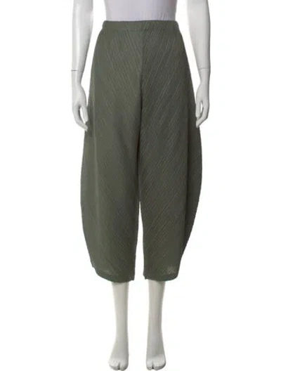 Pre-owned Issey Miyake Straight Leg Pants In Green