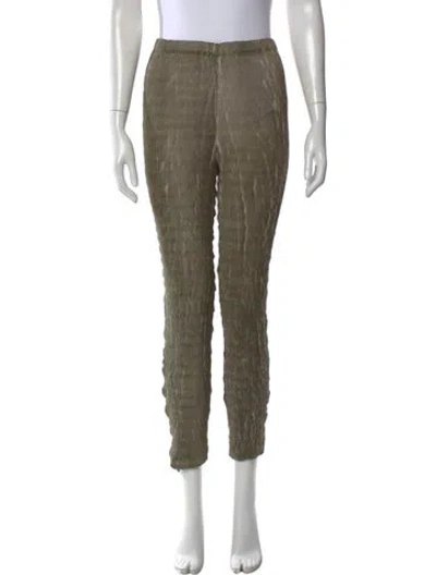 Pre-owned Issey Miyake Straight Leg Pants In Green