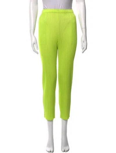 Pre-owned Issey Miyake Straight Leg Pants In Green