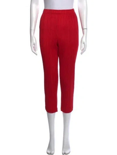 Pre-owned Issey Miyake Straight Leg Pants In Red