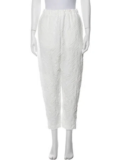 Pre-owned Issey Miyake Straight Leg Pants In White