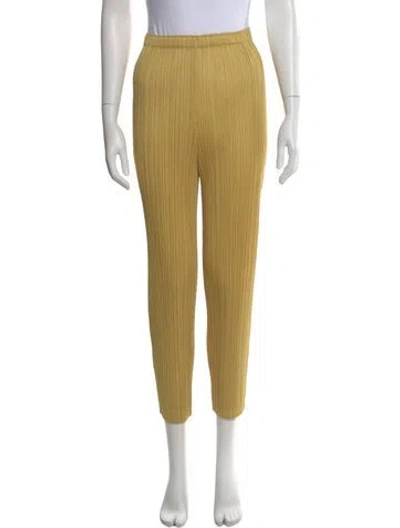 Pre-owned Issey Miyake Straight Leg Pants In Yellow
