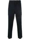 Issey Miyake Core Straight Leg Trousers In Blue