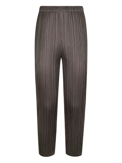 Issey Miyake Straight-leg Trousers In Grey