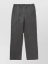 Issey Miyake Straight Leg Trousers Pinstripe Pattern In Gray