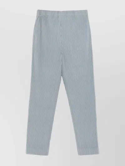 Issey Miyake Straight-leg Trousers With Elastic Waistband And Vertical Stripes