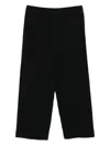 Issey Miyake Straight-leg Trousers With Pleated Texture And Elasticated Waistband In Black