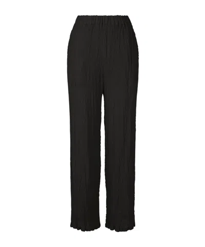 ISSEY MIYAKE STRAIGHT WOOL CASUAL PANTS