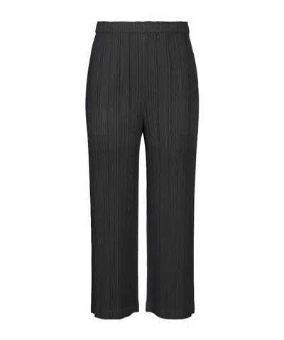 Issey Miyake Straight-leg Pleated Trousers In Black