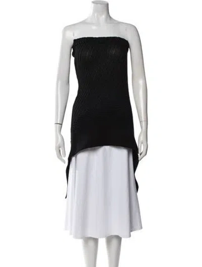 Pre-owned Issey Miyake Strapless Top W/ Tags In Black