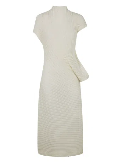 Issey Miyake Stream Dress In Neutral