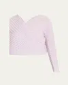 Issey Miyake Stream Knit Top In Lt Wisteria Purple