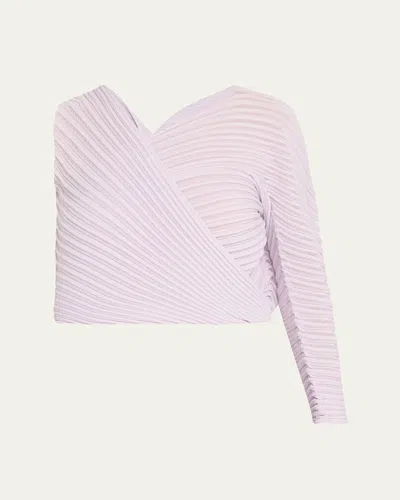 Issey Miyake Stream Knit Top In Lt Wisteria Purple