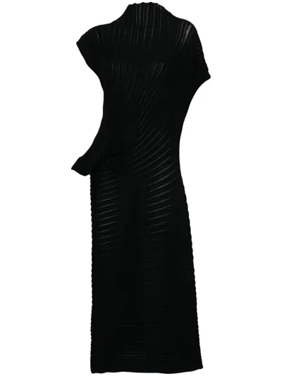 Issey Miyake Women Stream Long Dress In Black