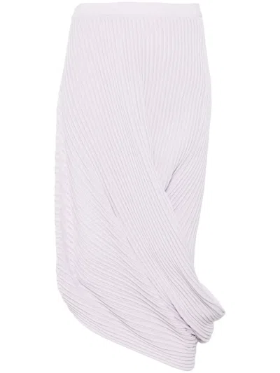 Issey Miyake Stream Midi Skirt In Violett