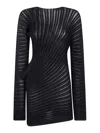 Issey Miyake Stream Top In Black