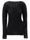 Issey Miyake Black Stream Top In Black