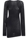 Issey Miyake Stream Top In Black