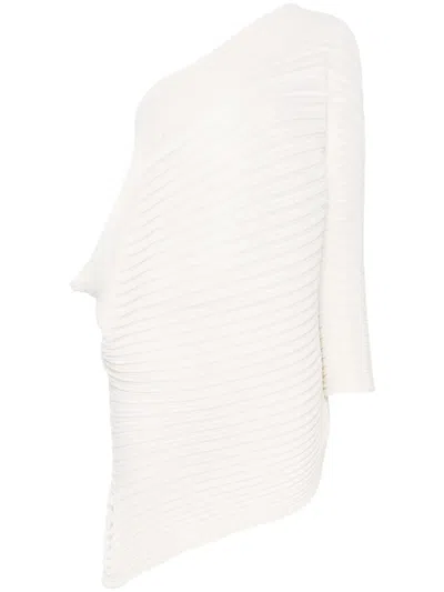 Issey Miyake Stream Top In White