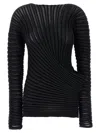 Issey Miyake Black Stream Top In Black