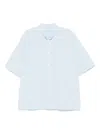 Issey Miyake Modern Short Sleeve Shirt Chest Pocket In Blue