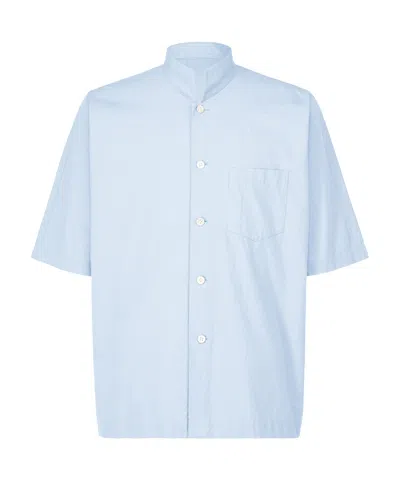 Issey Miyake Men's Streamline Cotton Sport Shirt In Sky Blue