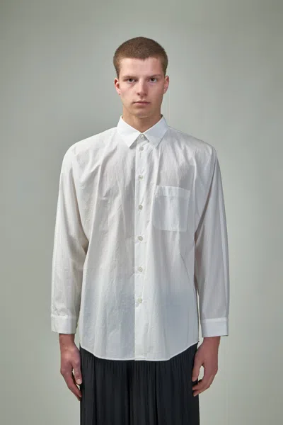 Issey Miyake Streamline Shirt In White