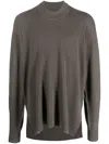 Issey Miyake Khaki Framework Sweater In Grey
