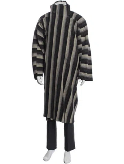 Pre-owned Issey Miyake Striped Jacket In Multicolor