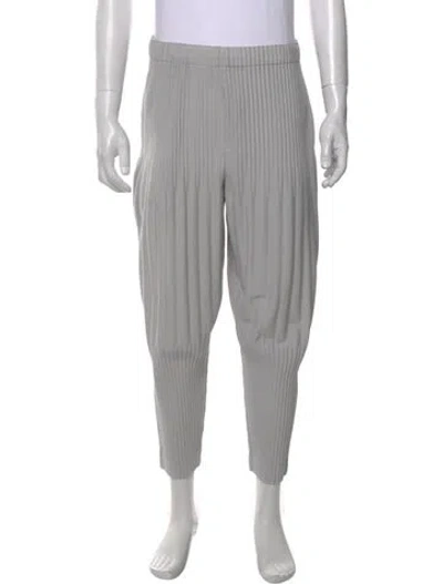 Pre-owned Issey Miyake Striped Joggers In Gray