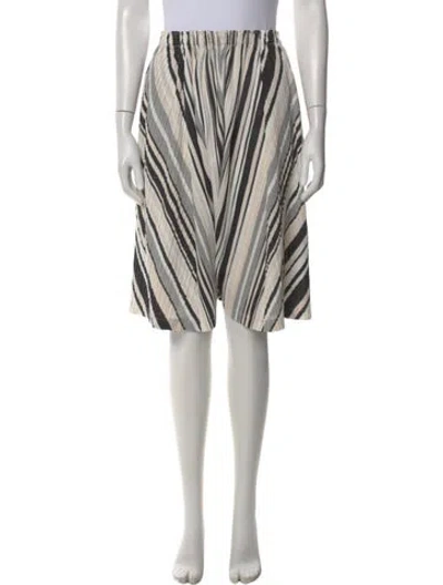 Pre-owned Issey Miyake Striped Knee-length Shorts In Neutral
